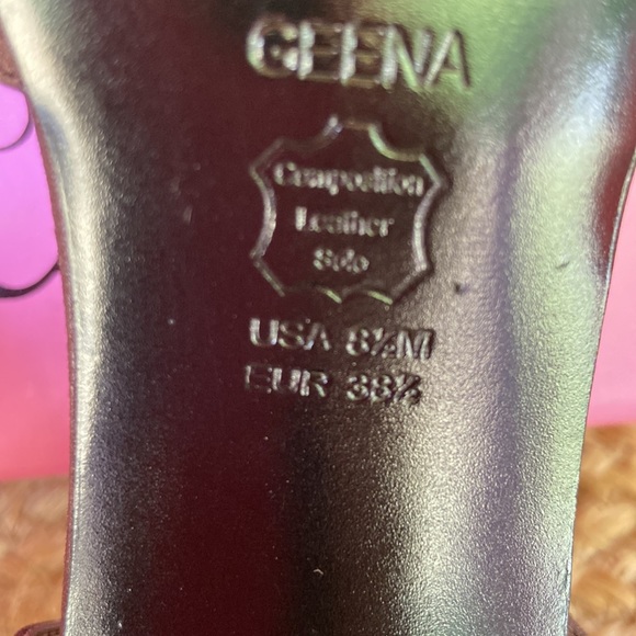 Rhinestone embellished strappy Brown Touch of Nina heels, Worn Once- size 8.5 - Picture 5 of 7